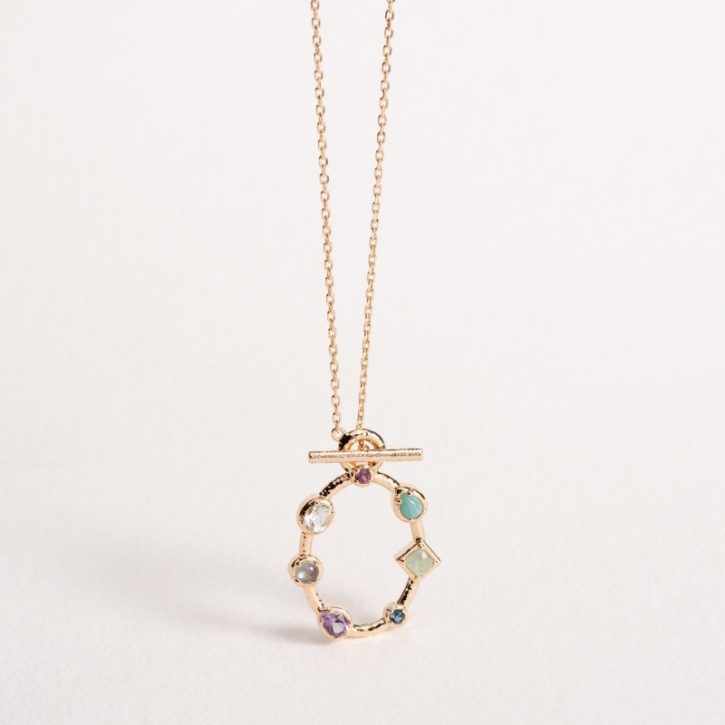 Collier Ana & Cha Plaqué Or 750 3MIC et pierres véritables 620050448