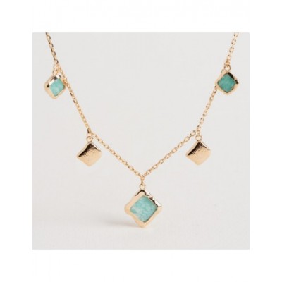 Collier Ana & Cha Plaqué Or 750 et Amazonite 620039545