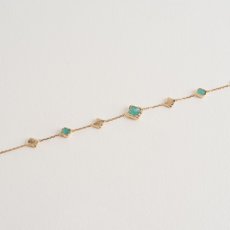Bracelet Ana & Cha Plaqué Or 750 et Amazonite 620039418