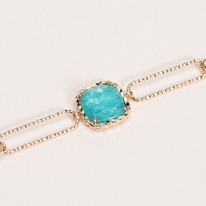 Bracelet Ana & Cha Plaqué Or 750 et Amazonite 620024218