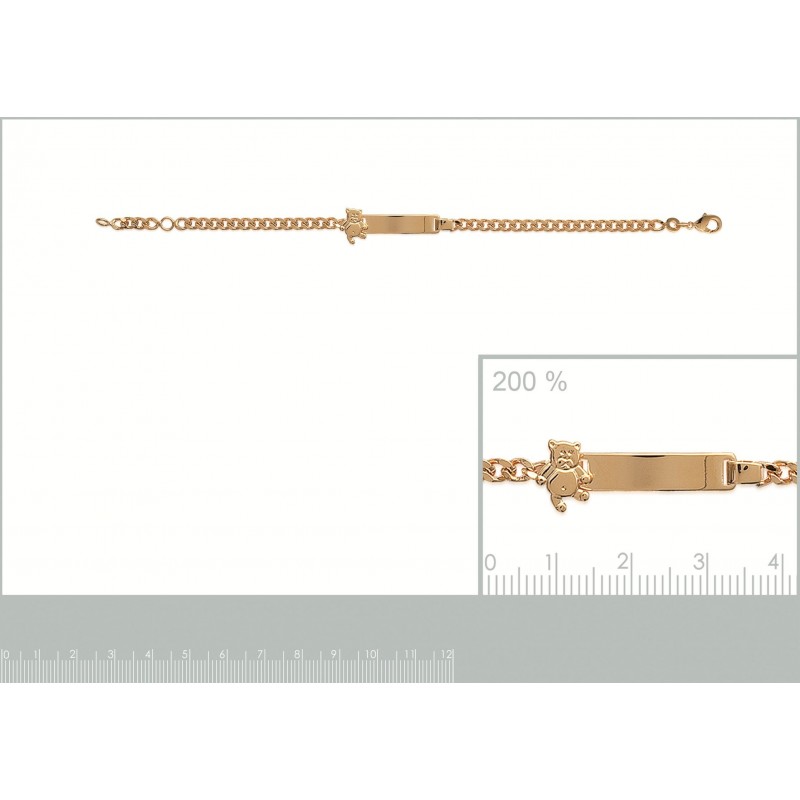 Bracelet identité Coque de Nacre Plaqué Or 750 60288616