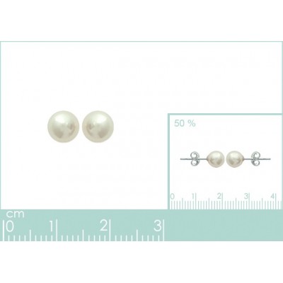 Boucles d'oreilles Coque de Nacre Argent 39136