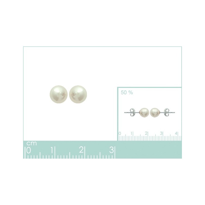 Boucles d'oreilles Coque de Nacre Argent 39136