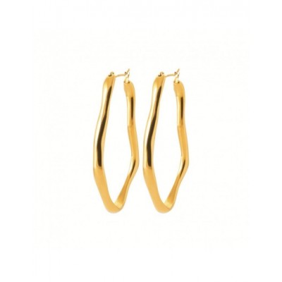 Boucles d'oreilles Coque de Nacre Acier doré 3603709
