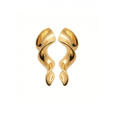 Boucles d'oreilles Coque de Nacre Acier doré 3125509
