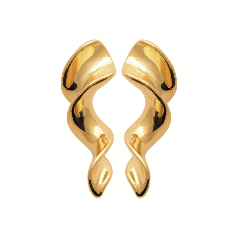 Boucles d'oreilles Coque de Nacre Acier doré 3125509