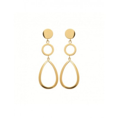 Boucles d'oreilles Coque de Nacre Acier doré 3123809