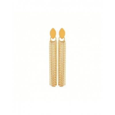 Boucles d'oreilles Coque de Nacre Acier doré 3122709