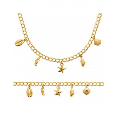 Collier Coque de Nacre Acier doré 31223750