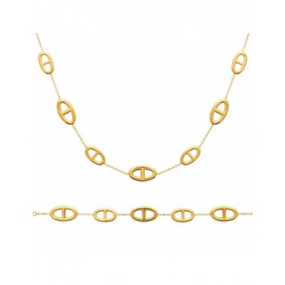 Collier Coque de Nacre Acier doré 31223245