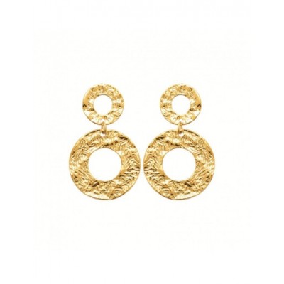 Boucles d'oreilles Coque de Nacre Acier doré 3122109