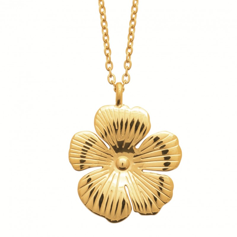 Collier Coque de Nacre Acier PVD doré 31219645