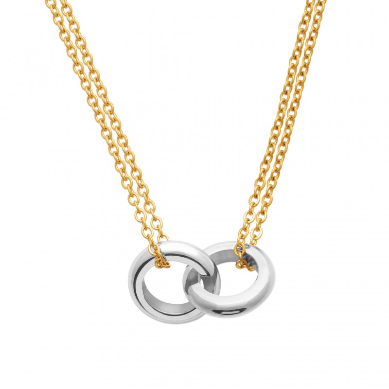 Collier Coque de Nacre Acier doré et argenté 31217845