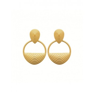 Boucles d'oreilles Coque de Nacre Acier doré 3121109