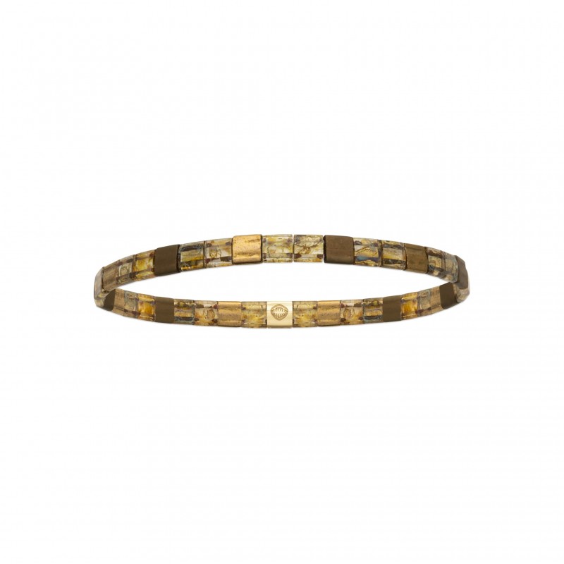 Bracelet Coque de Nacre Acier perles miyuki 31206556