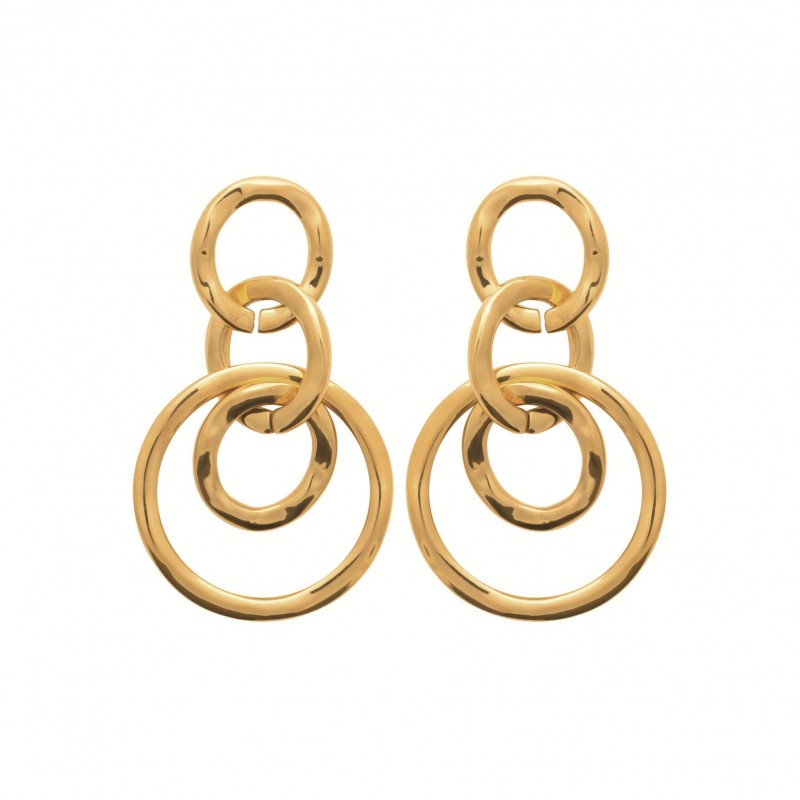 Boucles d'oreilles Coque de Nacre Acier doré 3116509