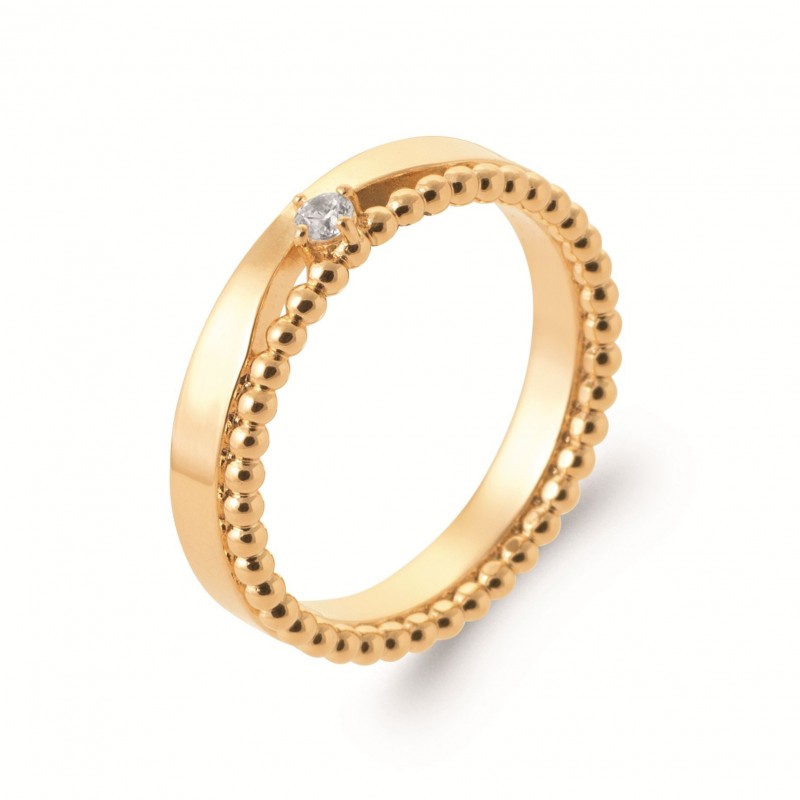 Bague Coque de Nacre Plaqué Or 750 2991010