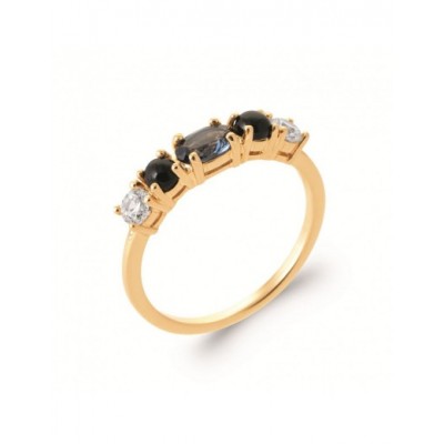 Bague Coque de Nacre Plaqué Or 750 et Oxydes de zirconium 2987307