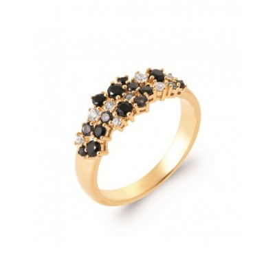 Bague Coque de Nacre Plaqué Or 750 et Oxydes de zirconium 2986507