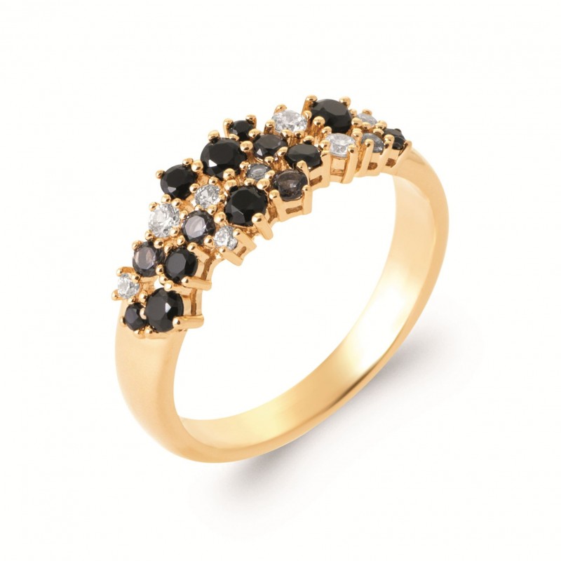 Bague Coque de Nacre Plaqué Or 750 et Oxydes de zirconium 2986507