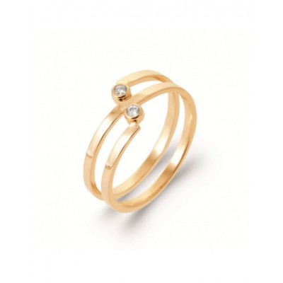 Bague Coque de Nacre Plaqué Or et pierre 2974110