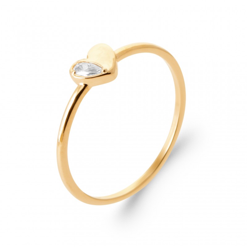 Bague Coque de Nacre Plaqué Or 750 et Oxyde de zirconium 2970610