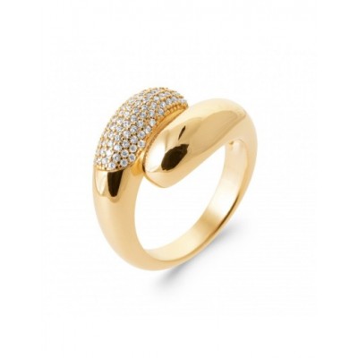 Bague Coque de Nacre Plaqué Or 750 et Oxydes de zirconium 2967410