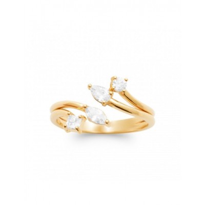 Bague Coque de Nacre Plaqué Or et pierre 2966010