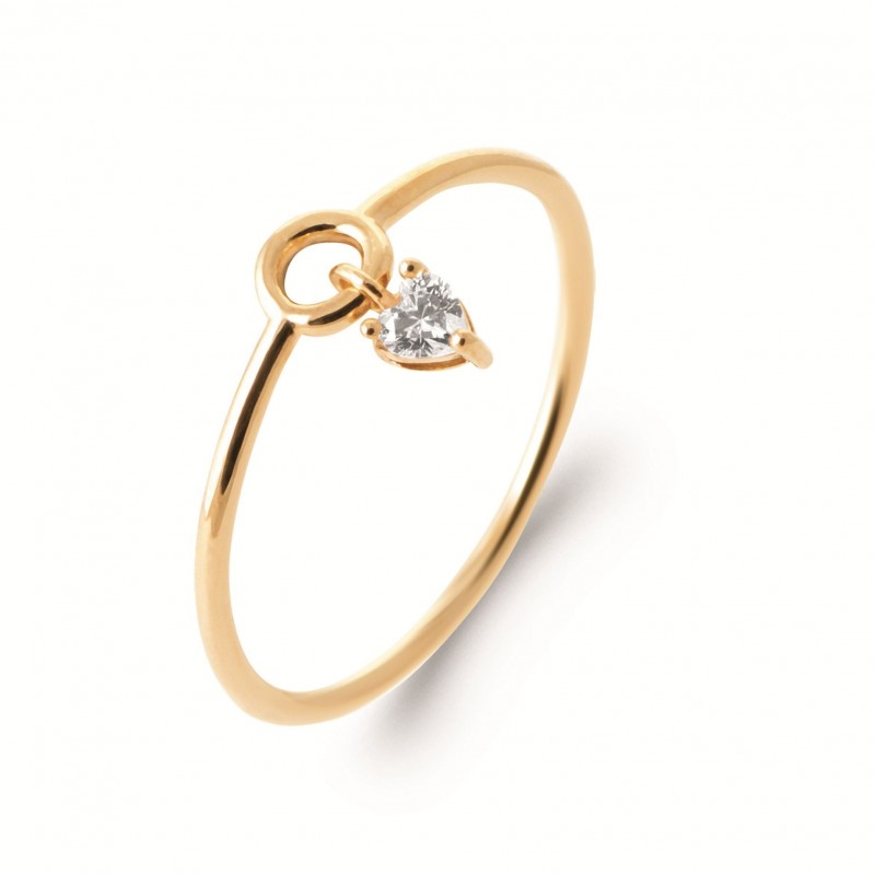 Bague Coque de Nacre Plaqué Or 750 et Oxydes de zirconium 2963510