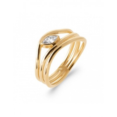 Bague Coque de Nacre Plaqué Or 750 2956310