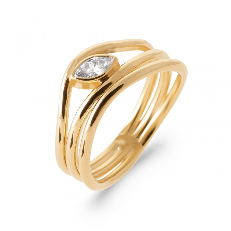 Bague Coque de Nacre Plaqué Or 750 2956310