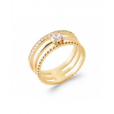 Bague Coque de Nacre Plaqué Or 750 et Oxydes de zirconium 2954910