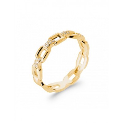 Bague Coque de Nacre Plaqué Or 750 et Oxydes de zirconium 2952910