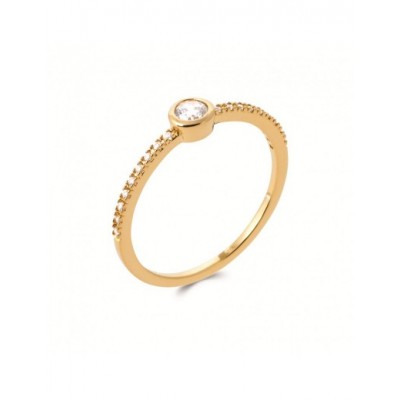 Bague Coque de Nacre Plaqué Or 750 et Oxydes de zirconium 2921810