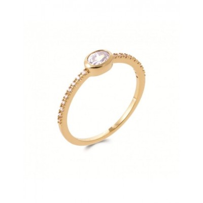 Bague Coque de Nacre Plaqué Or 750 et Oxydes de zirconium 2921410