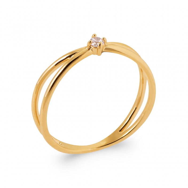 Bague Coque de Nacre Plaqué Or et pierre 2918010