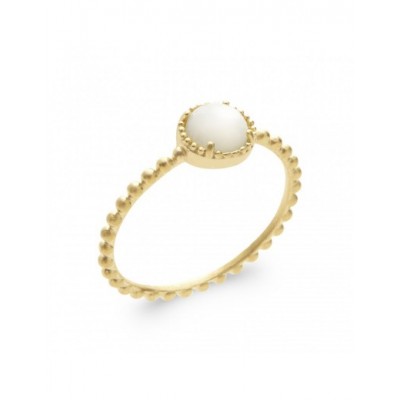 Bague Coque de Nacre Plaqué Or 750 et Nacre 2900404
