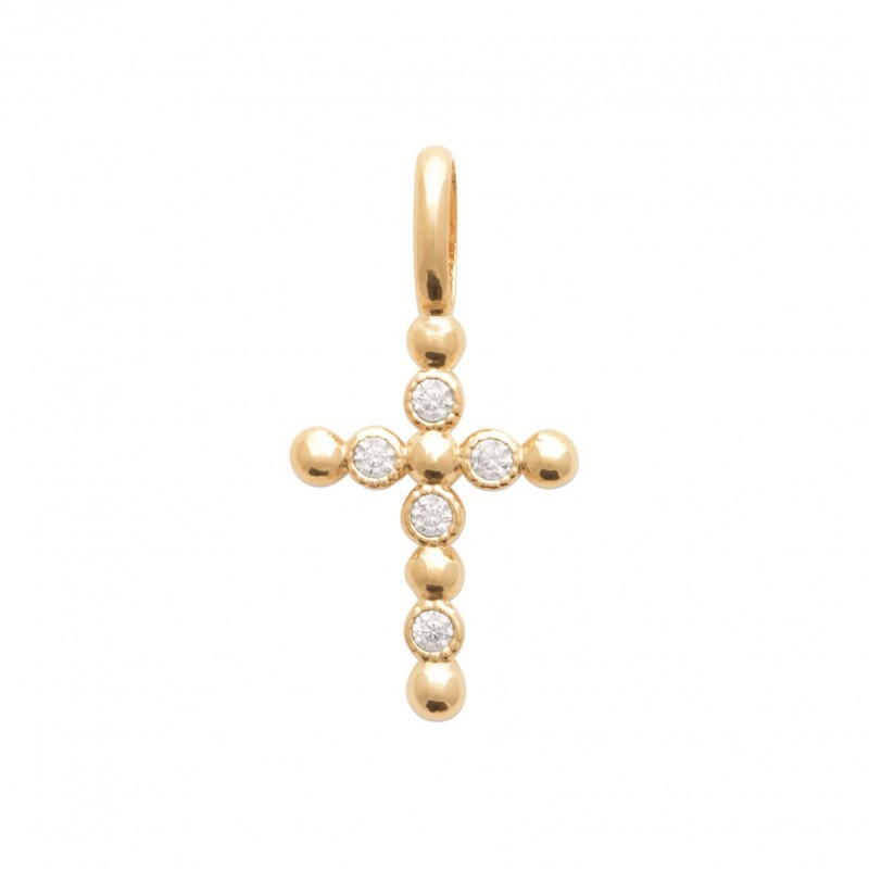 Pendentif Coque de Nacre Plaqué Or 750 et Oxydes de Zirconium 2777210