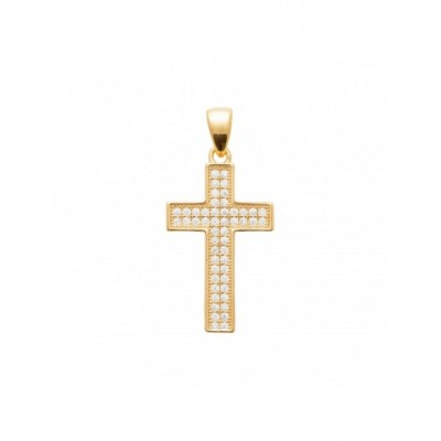 Pendentif Coque de Nacre Plaqué Or 750 et Oxydes de zirconium microserti 2739710