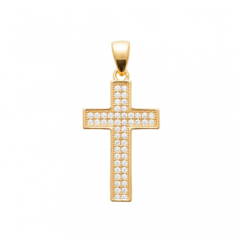 Pendentif Coque de Nacre Plaqué Or 750 et Oxydes de zirconium microserti 2739710
