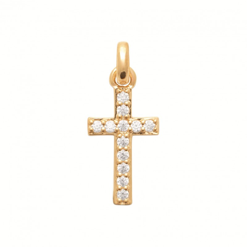 Pendentif Coque de Nacre Plaqué Or 750 et Oxydes de zirconium 2726510