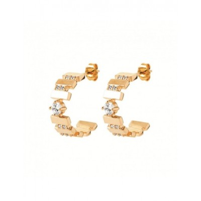 Boucles d'oreilles Coque de Nacre Plaqué Or 750 et Oxydes de zirconium 2676610