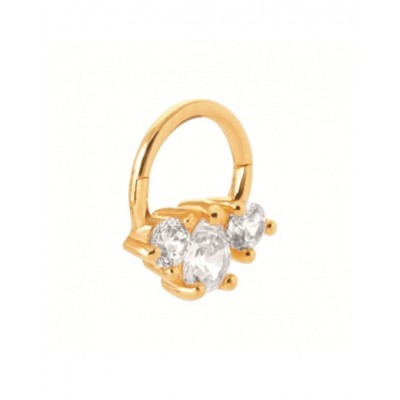 Boucles d'oreilles Coque de Nacre Plaqué Or 750 et Oxydes de zirconium 2675410