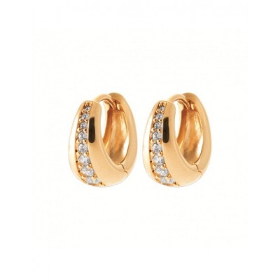 Boucles d'oreilles Coque de Nacre Plaqué Or 750 et Oxydes de zirconium 2673010