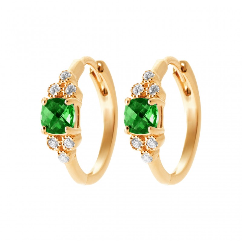 Boucles d'oreilles Coque de Nacre Plaqué Or 750 et Oxydes de zirconium 2672450