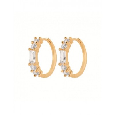 Boucles d'oreilles Coque de Nacre Plaqué Or 750 et Oxydes de zirconium 2671310