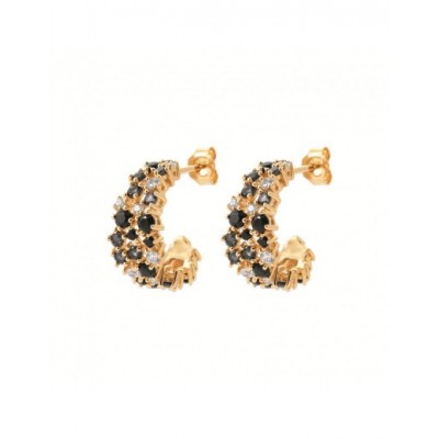 Boucles d'oreilles Coque de Nacre Plaqué Or 750 et Oxydes de zirconium 2671207