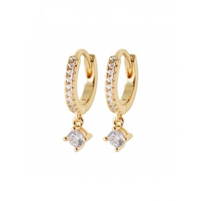 Boucles d'oreilles Coque de Nacre Plaqué Or 750 et Oxydes de Zirconium 2661110
