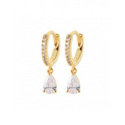 Boucles d'oreilles Coque de Nacre Plaqué Or 750 et Oxydes de Zirconium 2660910
