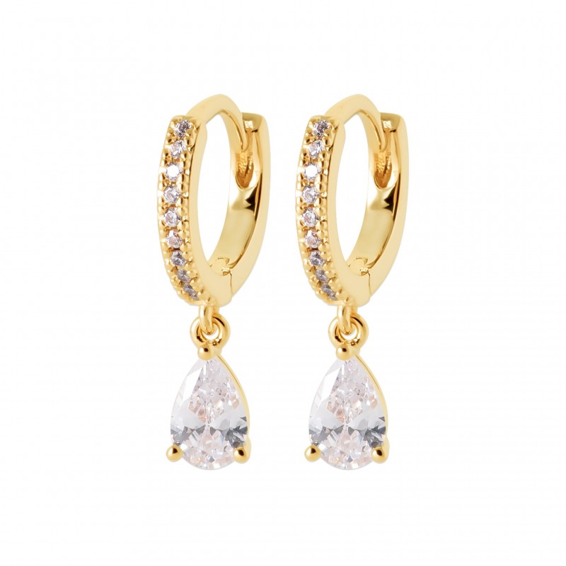Boucles d'oreilles Coque de Nacre Plaqué Or 750 et Oxydes de Zirconium 2660910
